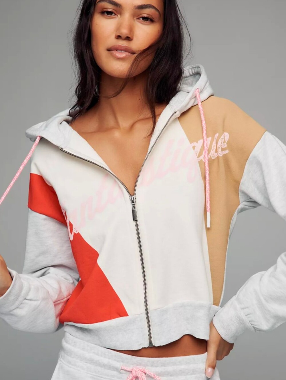Anthropologie daily practice colorblock zip up hoodie | Size XXS NWT